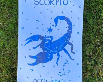 Skorpionen Stjärntecken Konsttryck, Stjärntecken Horoskop Astrologi Tarotkort Häxiga Presentidéer