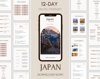 12-Day Japan Travel Planner: Editable Itinerary (Digital Download)