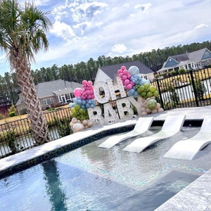 Gender Reveal DIY Balloon Garland Kit | Bearly Wait | Bridal Shower | Baby Shower | Marquee Letters | Oh Baby | It&#39;s a Girl | It&#39;s a Boy