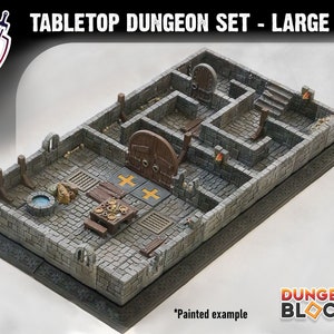Ensemble de donjon ultime | Des blocs de donjon modulaires et faciles à agrandir ! | Impression FDM ou résine | Idéal pour D&D, Pathfinder ou tout autre RPG de table
