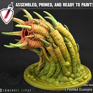 Swamp Worm | Miniatures by Print Your Monsters | Mini for tabletop gaming, D&D, Pathfinder, and painting | Assembled and Primed