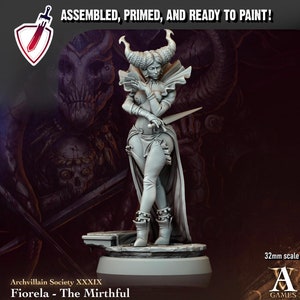Fiorela - The Mirthful / Miniatura di Archvillain Games / Miniatura in resina per giochi da tavolo, D&D, Pathfinder, pittura / Assemblata e innescata