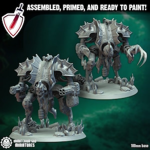 Abyssal hounds | Miniatures by Immaterium God | Resin Mini for Tabletop Gaming, D&D, Wargaming, Painting | Assembled + Primed