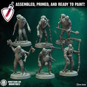 Noxious Fanatics Guardians | Miniatures by Immaterium God | Resin Mini for Tabletop Gaming, D&D, Wargaming, Painting | Assembled + Primed