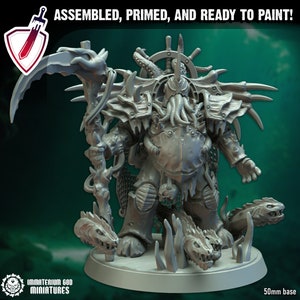 Noxius the Plague Herald | Miniature by Immaterium God | Resin Mini for Tabletop Gaming, D&D, Wargaming, Painting | Assembled and Primed