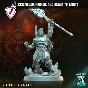 Ghult Beater | Miniature by Archvillain Games | Resin Mini for Tabletop Gaming, D&D, Wargaming, and Painting | Assembled and Primed