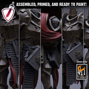Templar Infantry - Scepter | Miniatures by Lord of the Print | Resin Mini for Tabletop Gaming, D&D, Pathfinder, Painting | Assembled+Primed