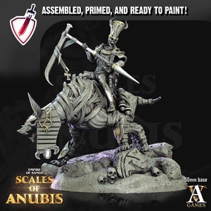 Anubian Wardog Riders | Miniatures by Archvillain Games | Resin Mini For Tabletop Gaming, D&D, Pathfinder, Painting | Assembled and Primed