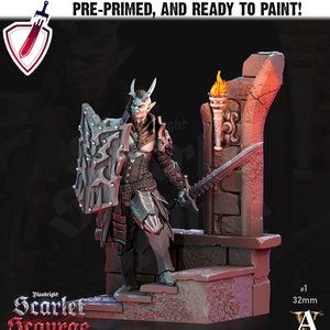 Bloodspawn Templars | Miniatures by Archvillain Games | Resin Mini for Tabletop Gaming, D&D, Pathfinder, and Painting | Assembled and Primed