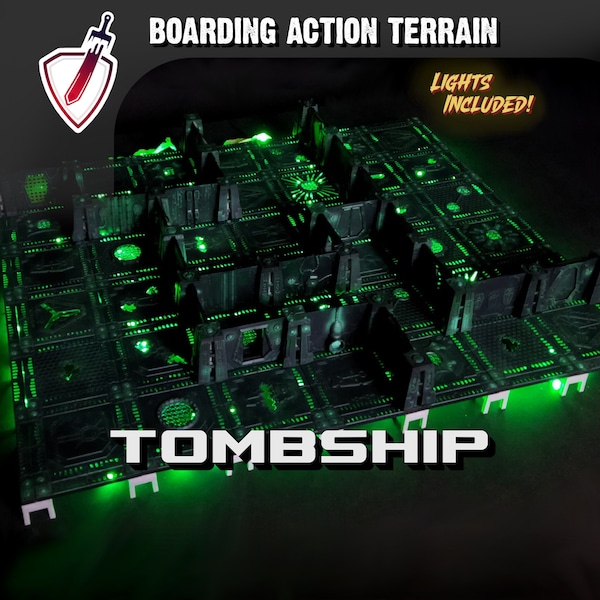 Killteam & Boarding Action Terrain | Tombship | Light Kit Included | 221 Pieces!