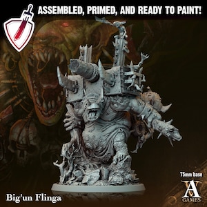 Big&#39;un Flinga | (Massive) Miniature by Archvillain Games | Resin Mini for Tabletop Gaming, D&D, Pathfinder, Painting | Assembled and Primed