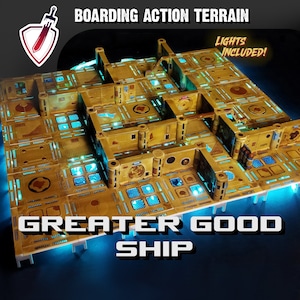 Killteam en boarding-actieterrein | Greater Good-ruimteschip | Inclusief verlichtingsset | 221 stuks!