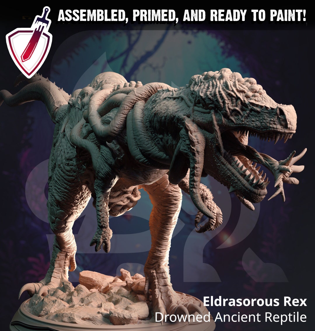 Eldrasorous Rex Drowned Ancient Reptile Mini by DM Stash Great for ...