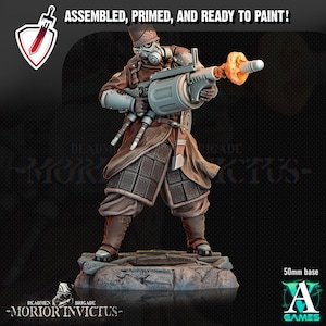 Morior Light Infantry | Miniatures by Archvillain Games | Resin Mini for Tabletop Gaming, D&D, Wargaming, Painting | Assembled and Primed