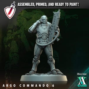 Argo Commando (6-11) | Miniatures by Archvillain Games | Resin Mini For Tabletop Wargaming, RPGs, and Painting | Assembled and Primed