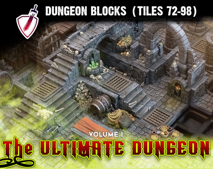 Dungeon Blocks Ultimate Dungeon Expansion Tiles (72-98) | FDM or Resin ...