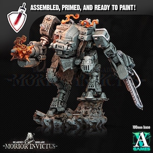 Morior MK-18 Paladin | (Massive) Miniatures by Archvillain Games | For Tabletop Gaming, D&D, Wargaming, and Painting | Assembled and Primed