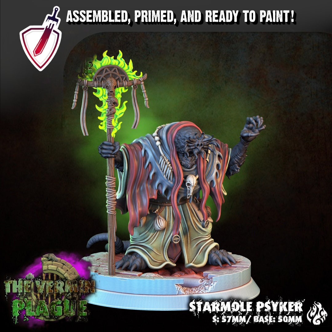 Starmole Psyker | Miniature by Crippled God Foundry | Resin Mini for ...