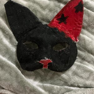 red and black mask