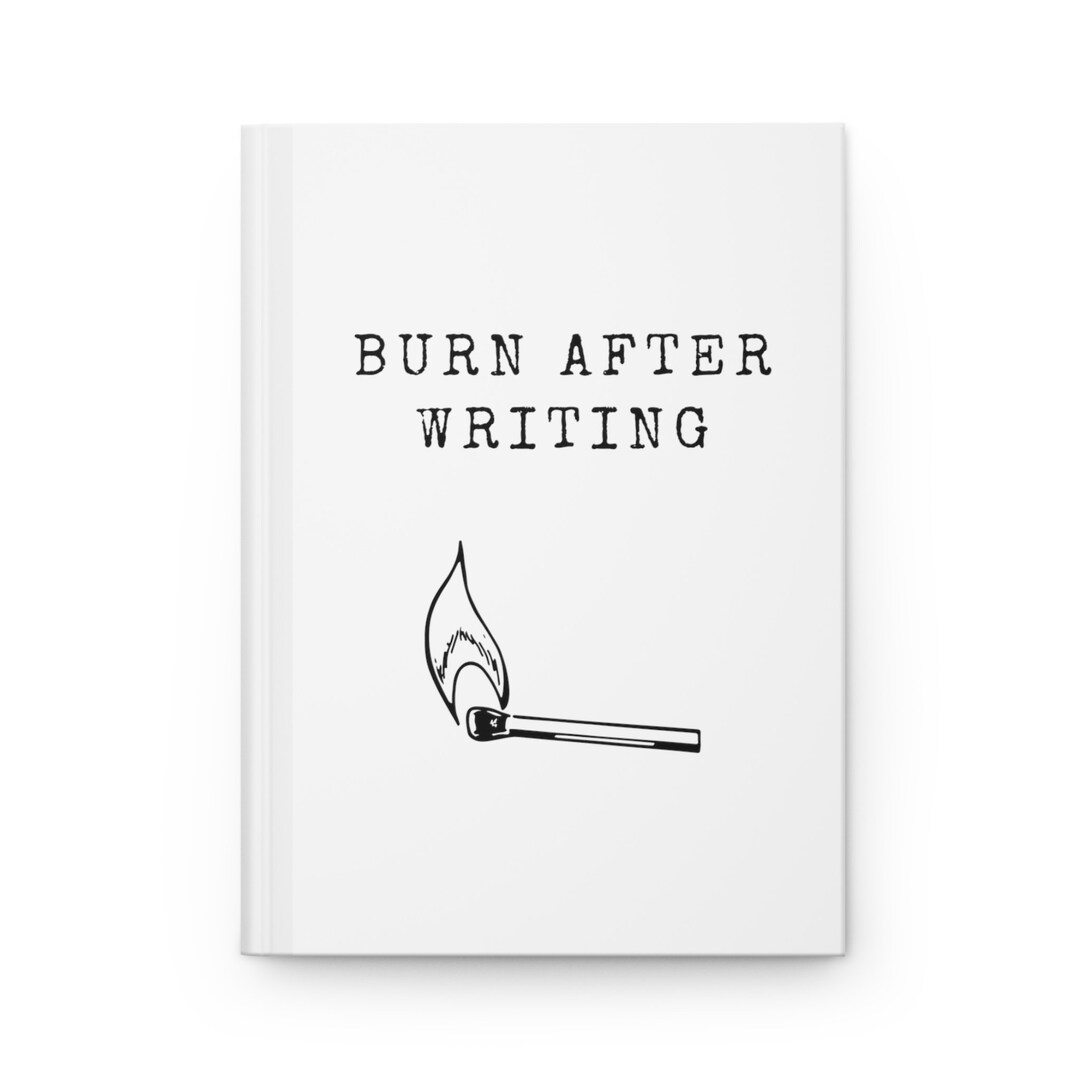 Burn After Writing Journal, Burn Book, Funny Hardcover Journal Etsy
