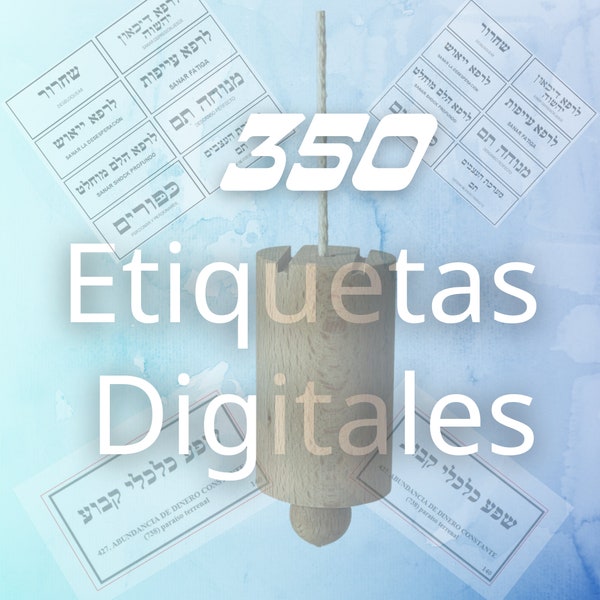 350 Etiquetas Digitales para Péndulo Hebreo