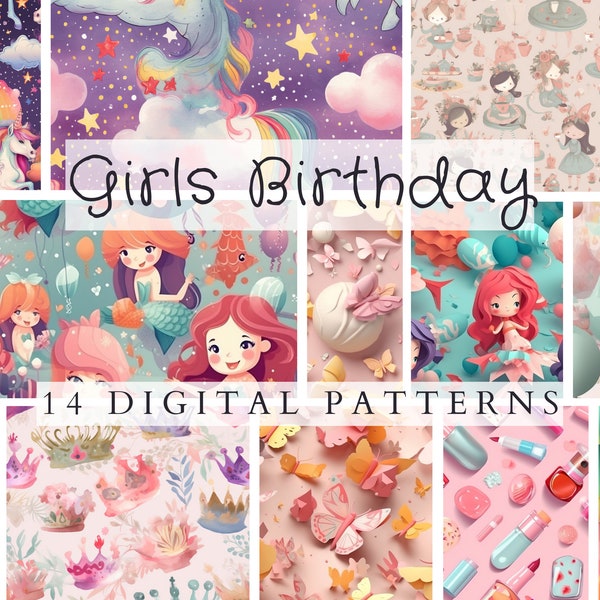 Party Like a Princess: Digital Patterns for Girls' Birthday Celebrations