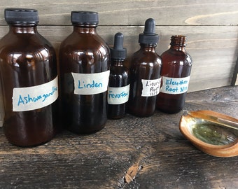 Make Your Own Tincture Blend, organic wild crafted herbal tinctures, large selection made custom for you