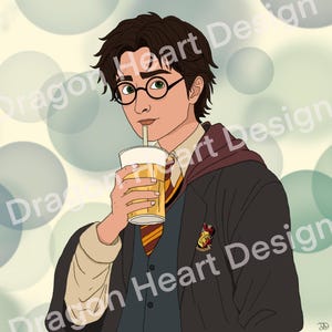 Harry Drinking Butterbeer
