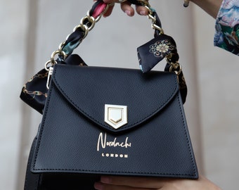 Bolso de cadena de oro Mango de metal Monedero casual único Correa ajustable Bolso negro clásico Accesorio elegante de noche Pequeño saco de alta calidad