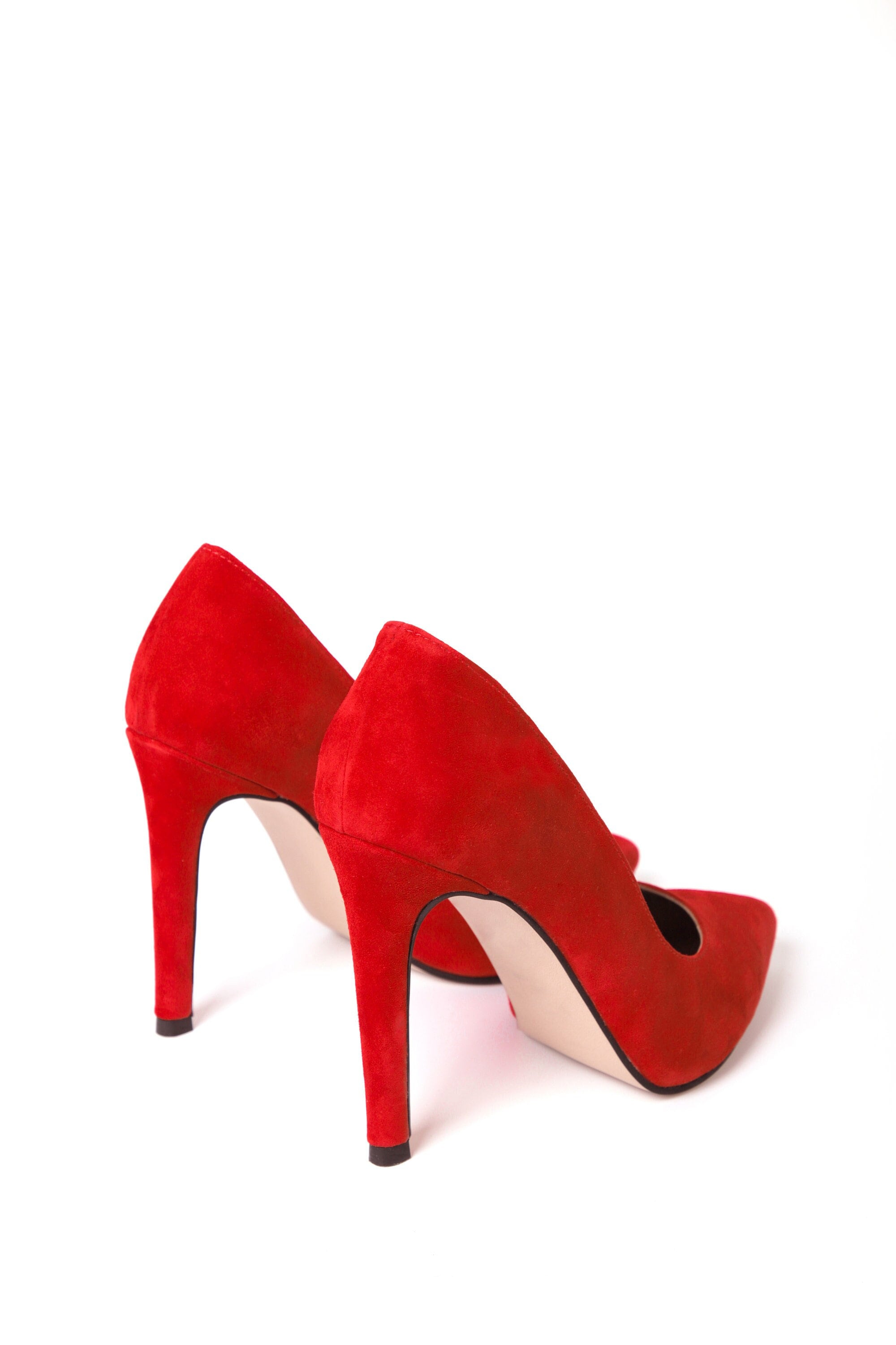 Gamuza Zapatos Stilettos Rojos Comme Il Faut Gamuza Rojo Envelope