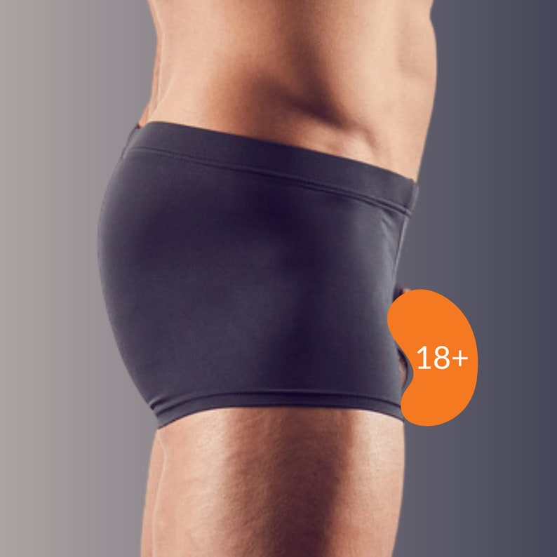 Men's Pants Penis Opening Testicles BDSM Boxer Shorts Men, Crotchless
