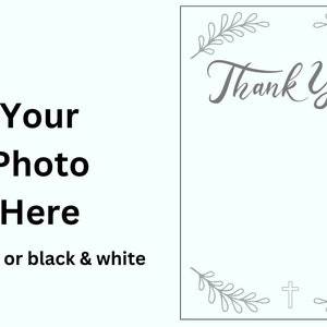 Personalized Baptism Thank You Card, Printable Digital Download