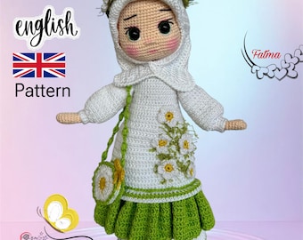 Crochet Fatma Doll PDF Pattern, Amigurumi Hijab Doll (30cm)