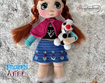 Häkeln Sie Prinzessin Anna Doll, Gefrorene inspirierte Kinderzimmer Dekor