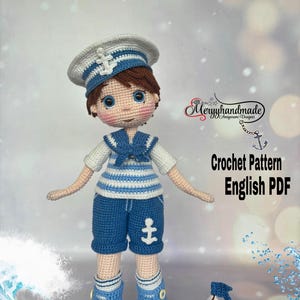 Crochet Doll Pattern, Amigurumi Doll Patterns, PDF in English, amigurumi crochet doll pattern, Egedoll pattern