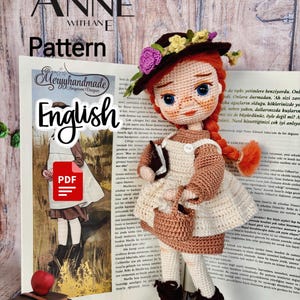 Amigurumi Pattern  Anne Shirley Doll Pattern ,Anne with an E , English pattern for crochet doll pattern,handmade tutorial