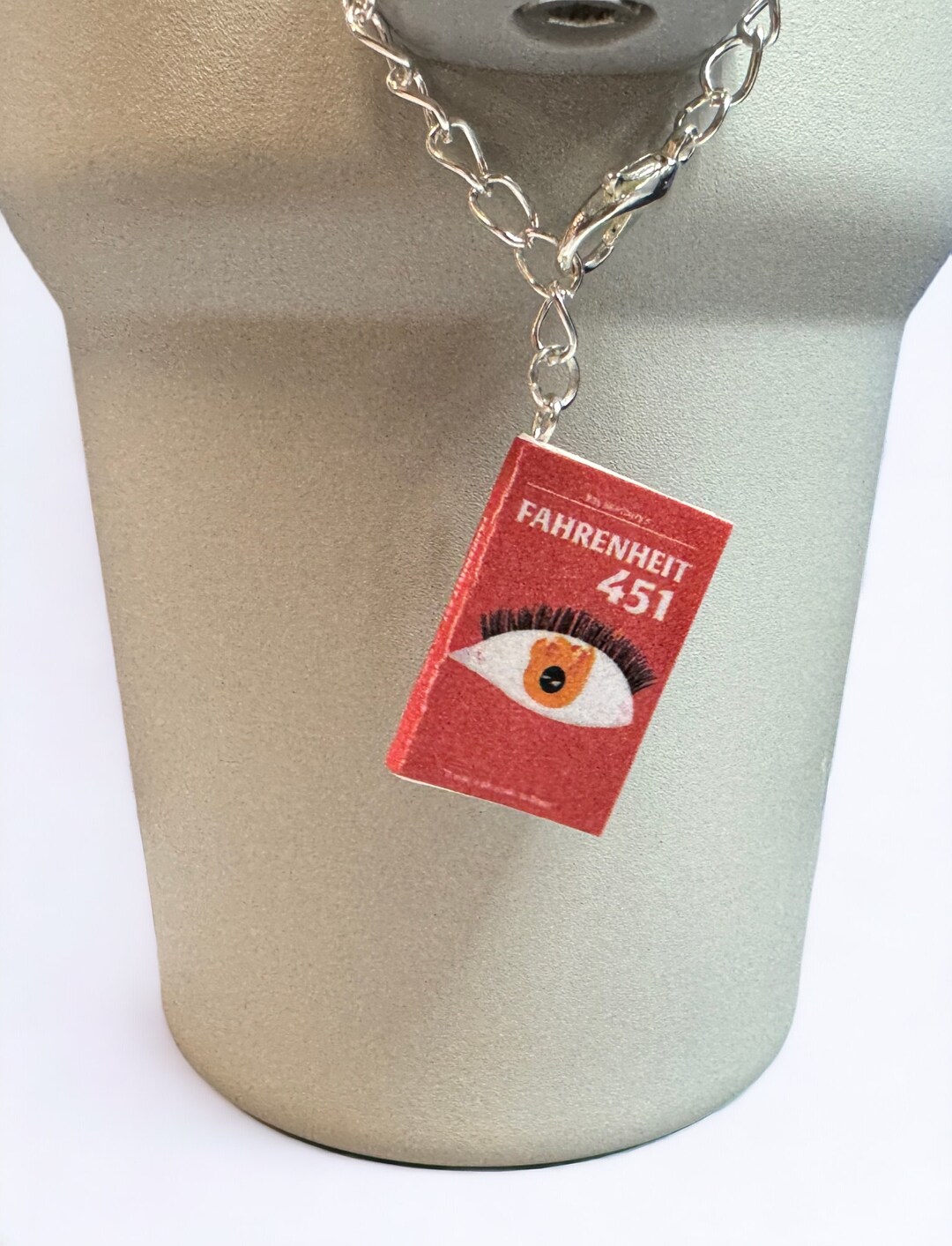 Fahrenheit 451 Handmade Book Banned Books Earrings Pendant Keychain