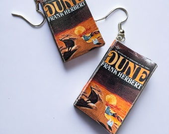 Dune Tiny Book Earrings Pendant Keychain Mini Book Tumbler Charm