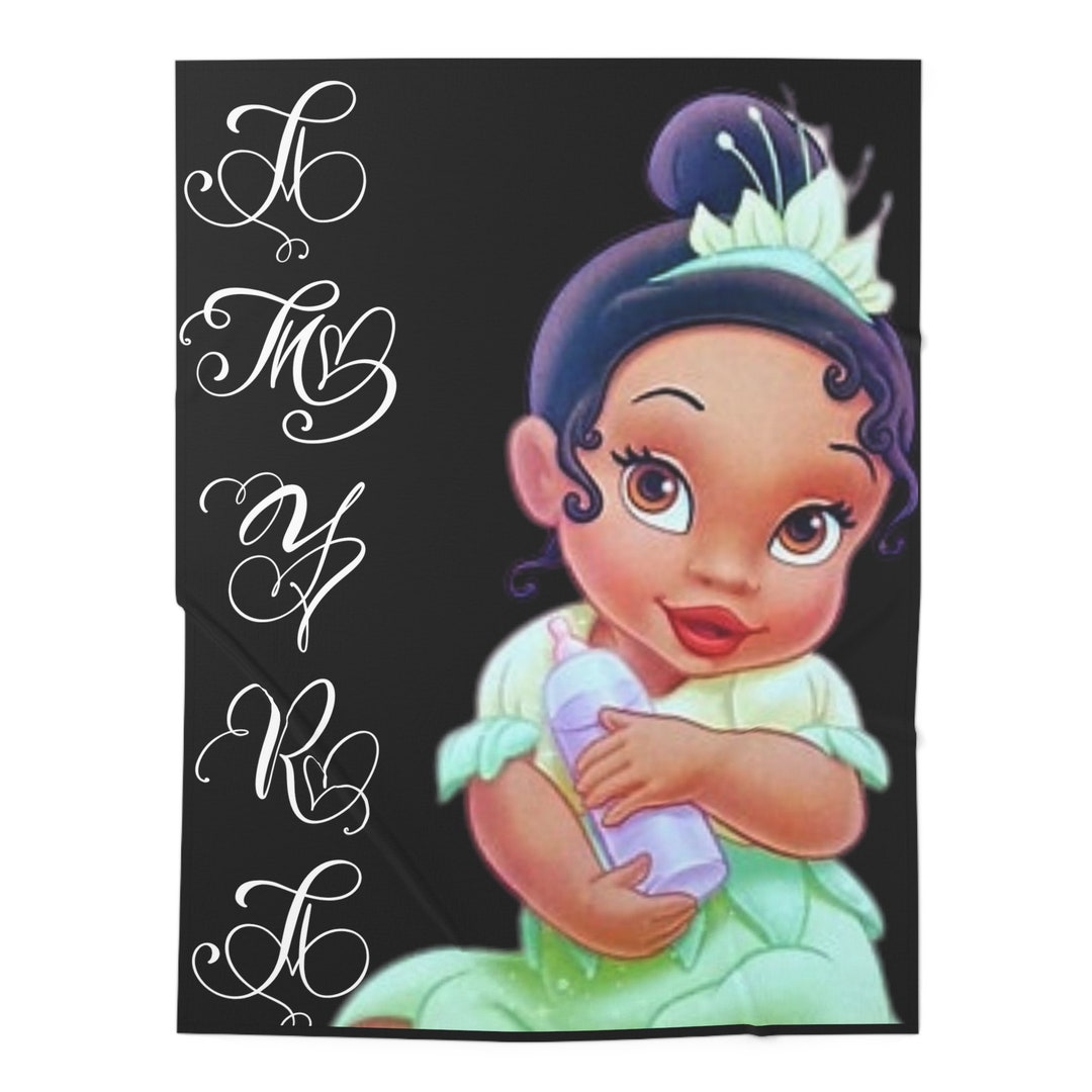 Custom Baby Princess Tiana swaddle Blanket Etsy