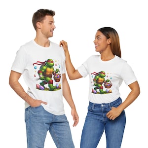 Easter Ninja Turtle Tee, Funny Shirt for Kids, Easter Celebration, Spring Outfit, Graphic Tee, Gift for TMNT Fans