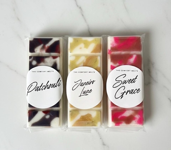 Hand Poured Soy Wax Melt Snap Bar | Marble Design