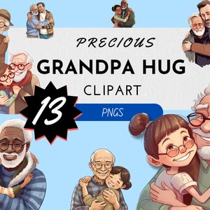 Abuelo regalo arte reflexivo día del padre presente descarga digital abuelo ilustración acuarela día del padre clipart divertido abuelo instantáneo PNG
