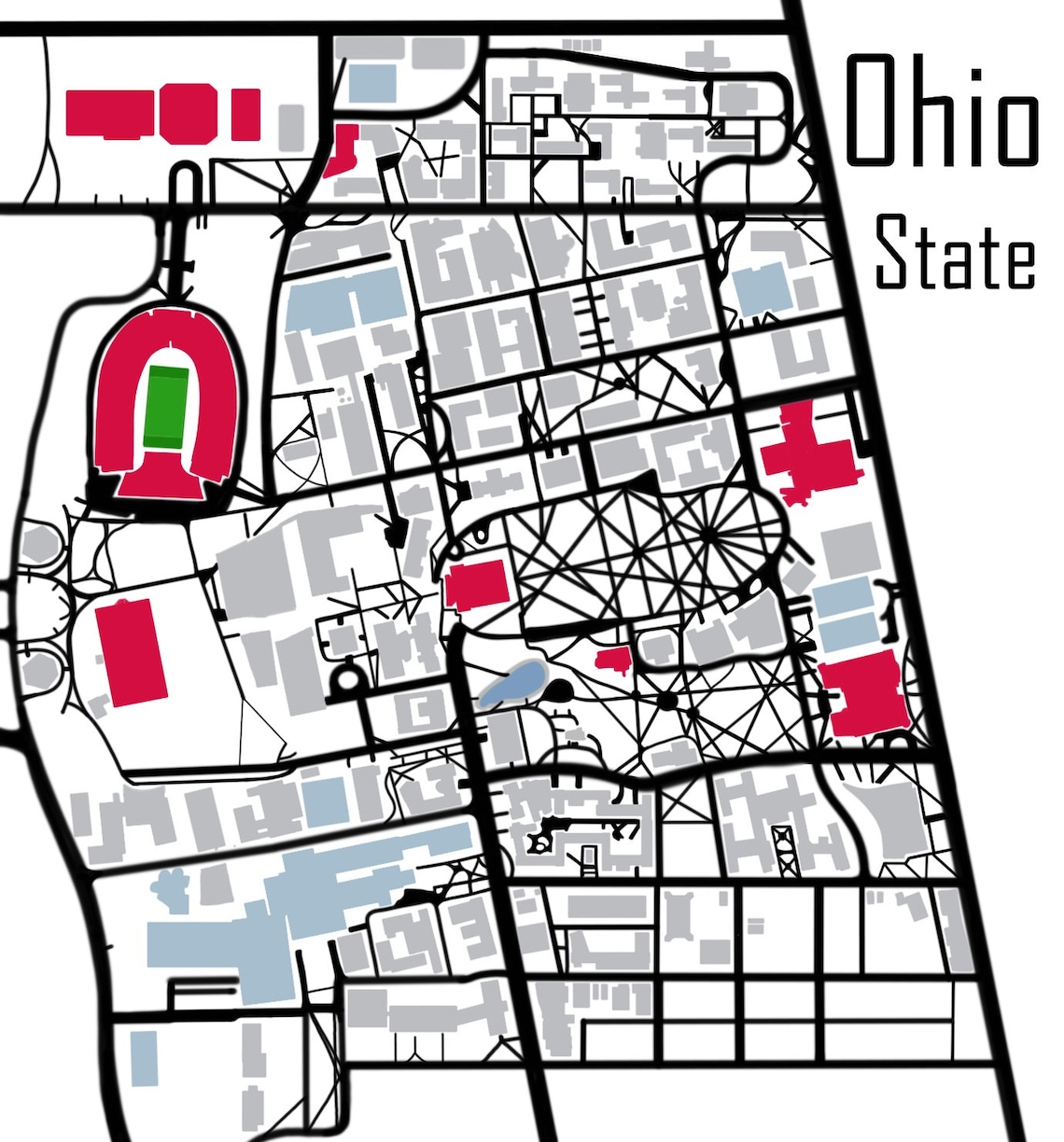 Ohio State Campus Candle, Scented Candle, Ohio State, Ohio State Candle