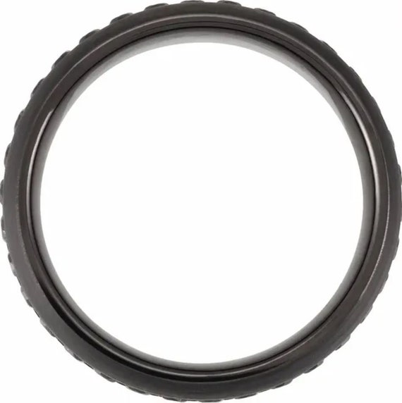 Tungsten Black PVD Imitation Black Zircon Dome Comfort-Fit Band Tungsten Black PVD Imitation Black Zircon Dome Comfort-Fit Band