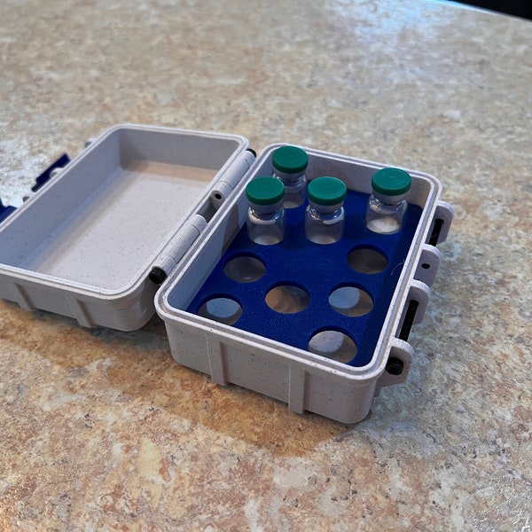 3d Printed Vial Case Etsy