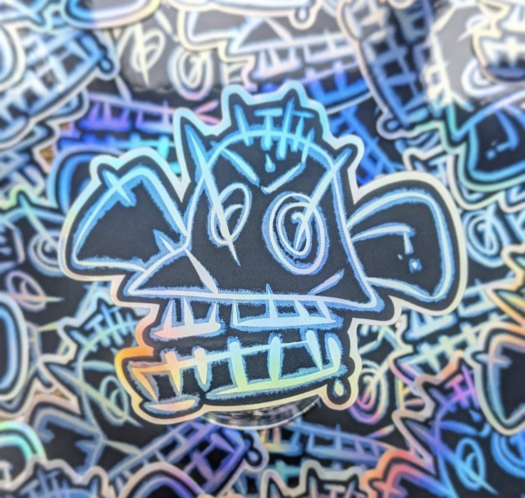 Arcane Vi Jinx Merchandise, Jinx Symbol Sticker, Holographic Jinx ...