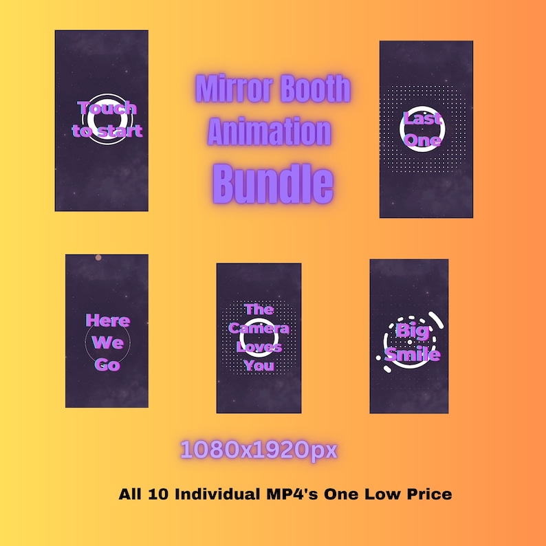 Mirror Booth Animation Bundle Photo Booth Dslr Luma Darkroom Etsy