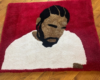 Kendrick Lamar DAMN. Album Inspired Handmade Tufted Rug, 36x20