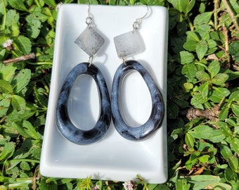 Black and White Earrings