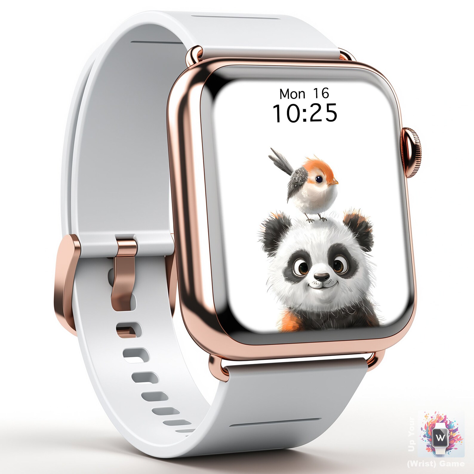 Cute Panda Apple Watch Wallpaper, Panda Bear Smartwatch Background ...